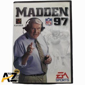 Madden NFL 97 (Sega Genesis, 1996) Complete w/ Case Instruction Poster Reg. Card